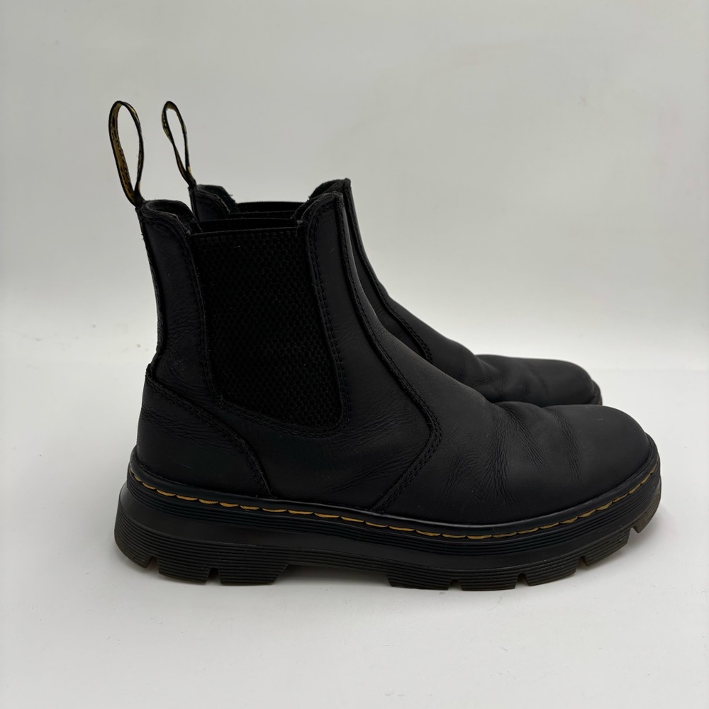 Dr. Martens Women’s 7 Black Leather Embury Chelsea Ankle Boots